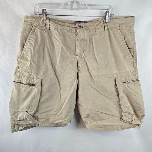 Nike Shorts Mens 38 Khaki Cargo Outdoor Utility Pockets Cotton Ripstop Hiking - Picture 1 of 11